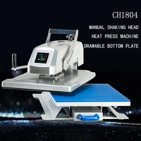 ch1804 new manual t shirt heat press machine heat transfer machine shake head heat transfer machine 110v220v 1600w 4050cm