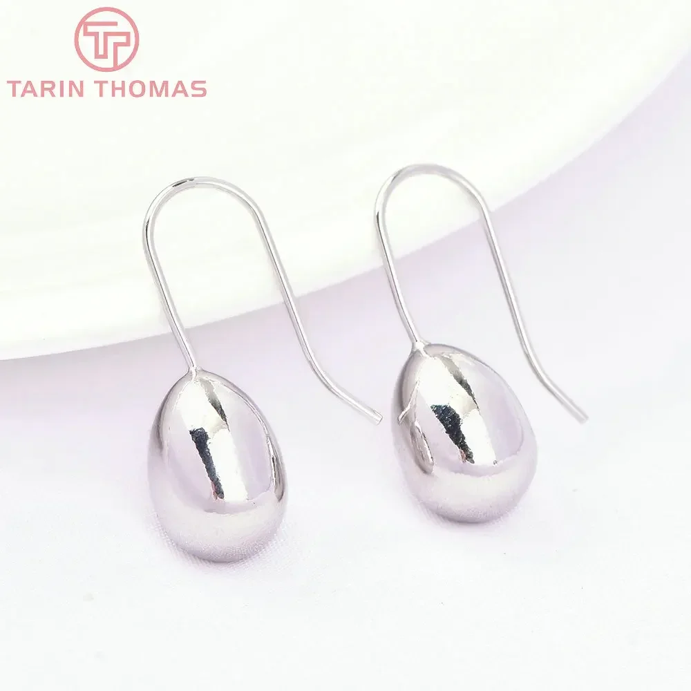 (7394) 4 шт. 9 5x27 мм 24-каратное золото цвет латунь в форме капли воды крючок для