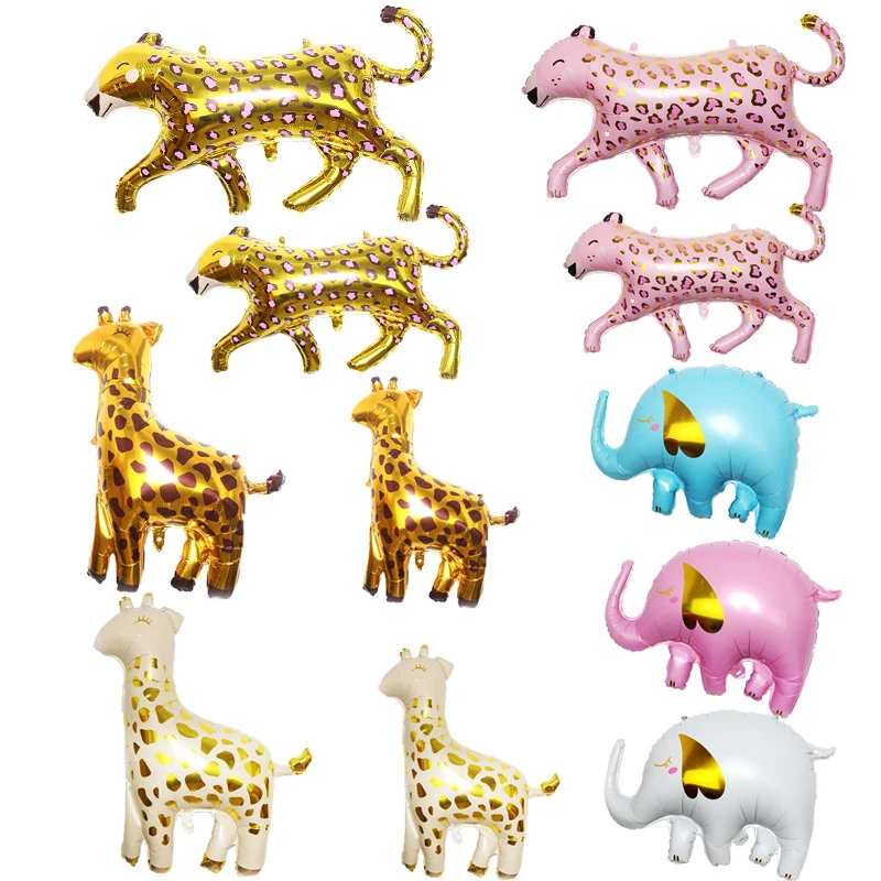 

Cartoon animal toy balloon giraffe elephant leopard balloon children birthday party decoration foil balloon wholesale