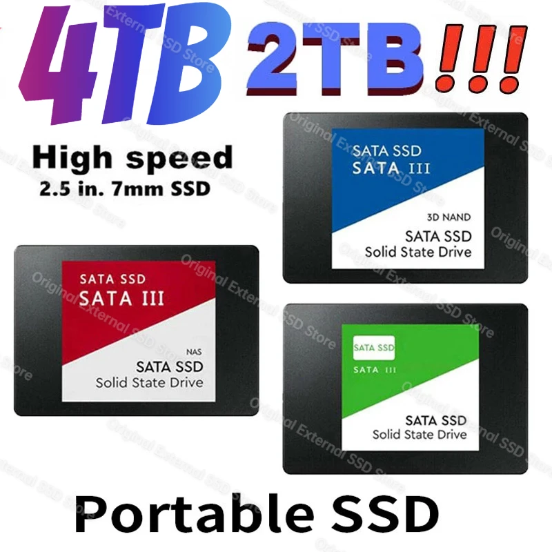 

SATA SSD 4TB 2.5Inch High Speed SSD 500GB HD 1TB Internal SSD 2TB Solid State Drive disco duro hdd For Laptop SSD Notebook PS5