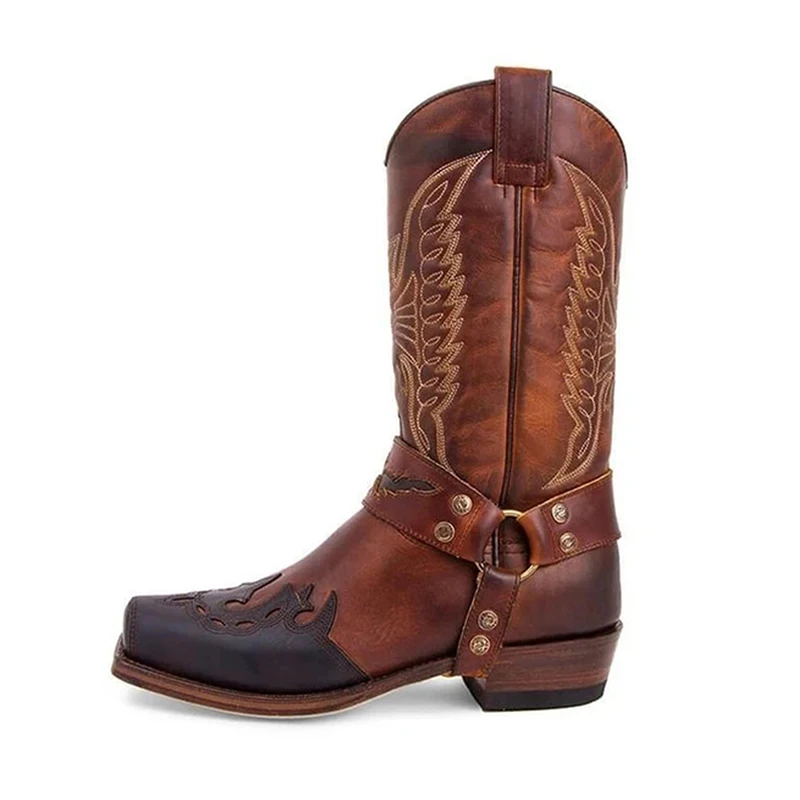 

New Knee High Women Boots Autumn Winter Vintage Flat Shoes Sexy Steampunk Leather Retro Buckle Ladies Snow Boots 2022