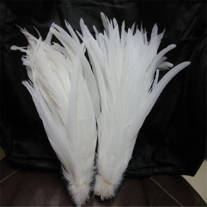 

Wholesale 50pcs/lot White Chicken Tail Feathers 10-16inch/25-40cm Christmas Craft Celebration Jewelry Party Plumas Plumes