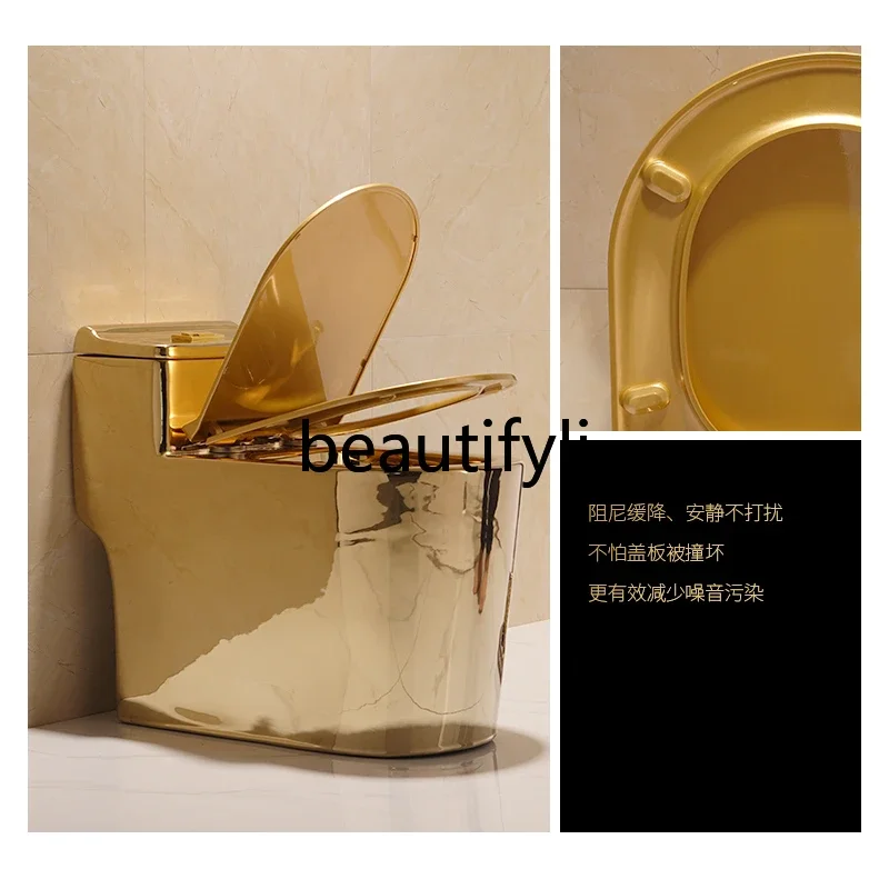 Цельный смывной золотой сифон для унитаза квадратный керамический унитаз цвета
