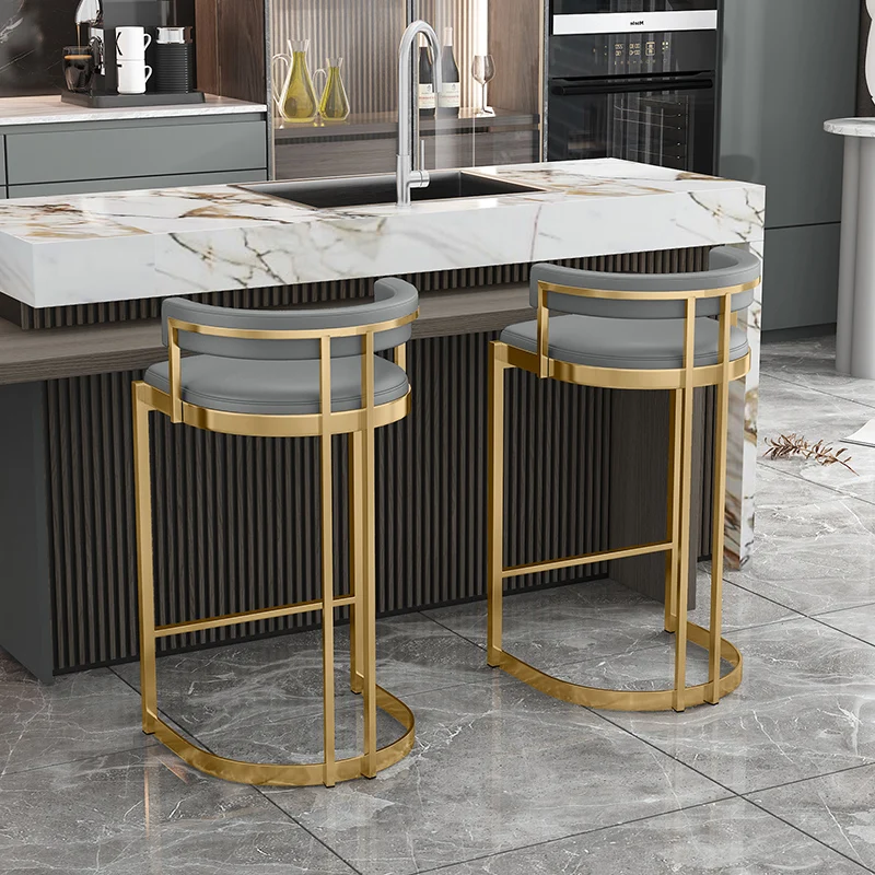 

Lounge Luxury High Chairs Kitchen Bar Counter Reception Counter Stools Restaurant Metal Modern Sedie Moderne Household Items