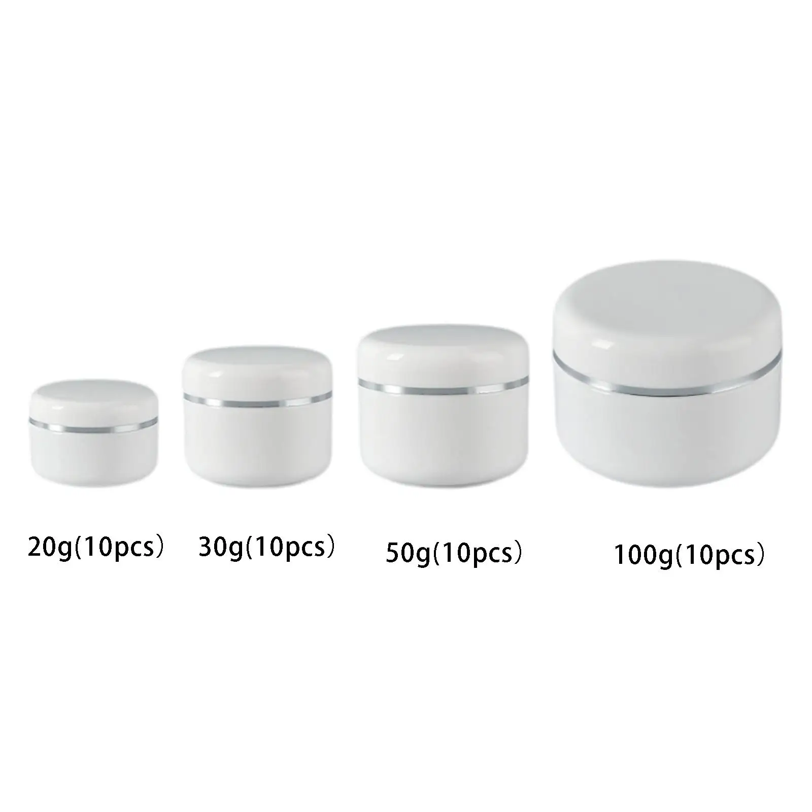 

10 Pieces Round Pot Jars Empty Samples Containers Beauty for Travel
