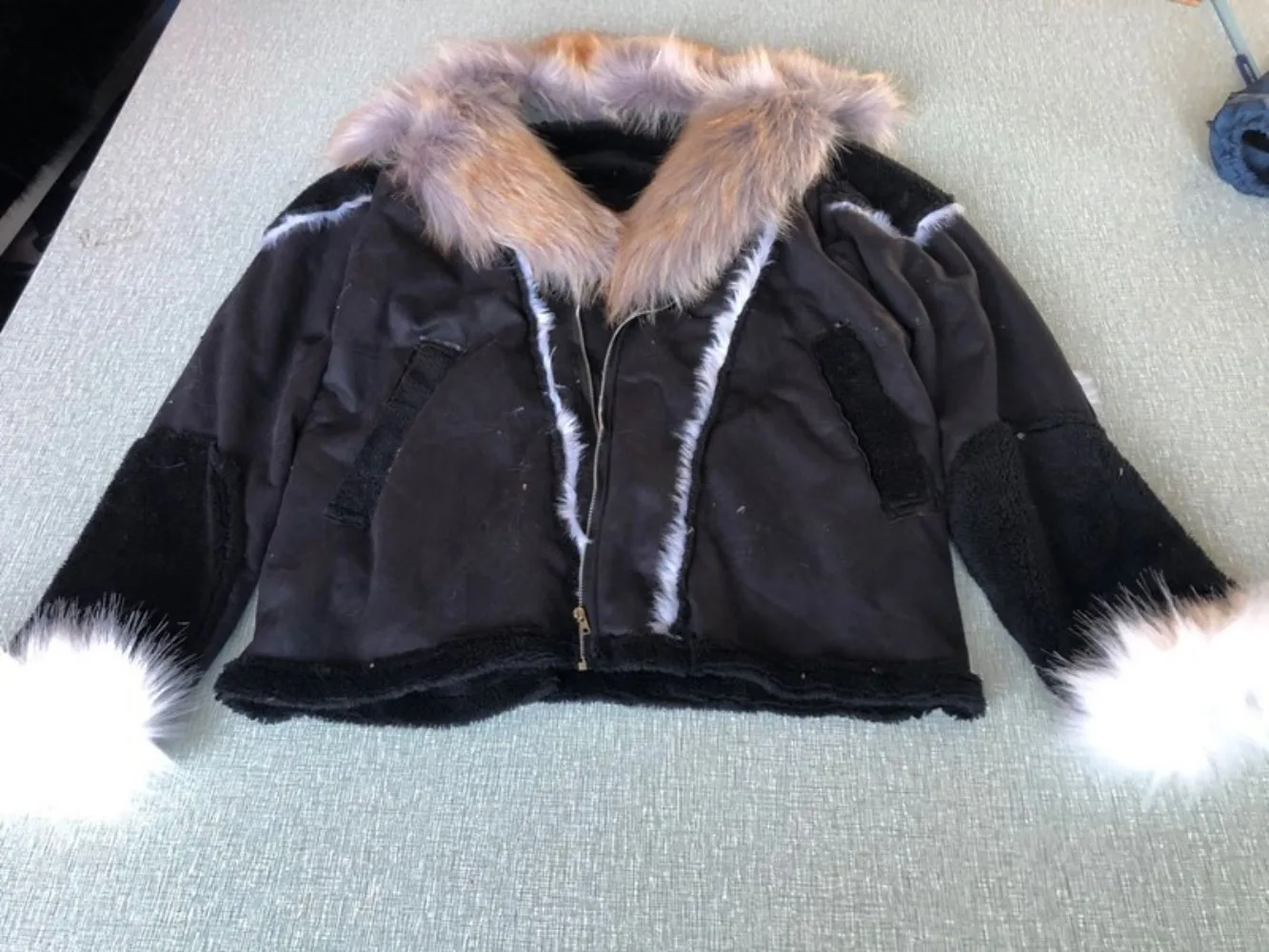 Плюшевое зимнее пальто из искусственной кожи Мужская одежда куртка с большим