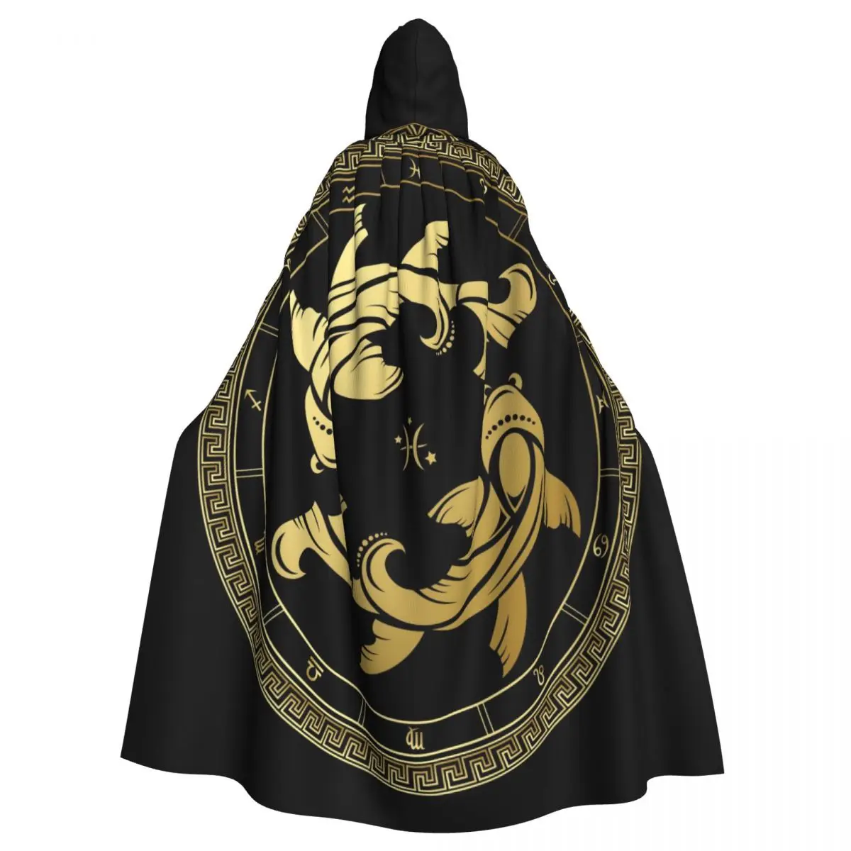 

Long Cape Cloak Pisces Zodiac Sign Hooded Cloak Coat Autumn Hoodies
