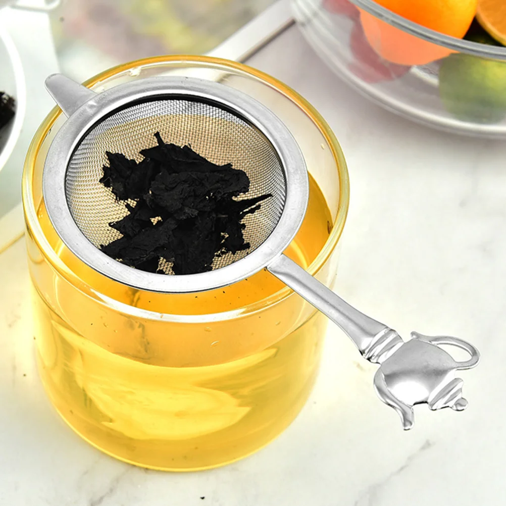 

Tea Strainer Stainless Steel Kettle Loose Residue Filter Mesh Office Steeper Home 304 Colander Filtering Supplies