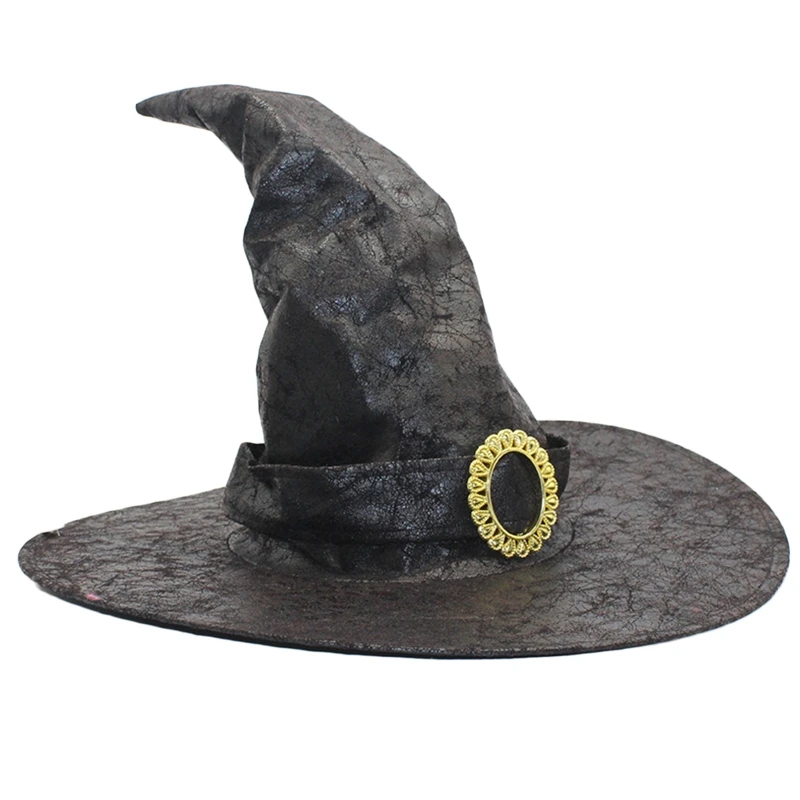 

Creative Halloween Wizard Hat Pleated Witch Hat Cosplay Props Hat for Men Women