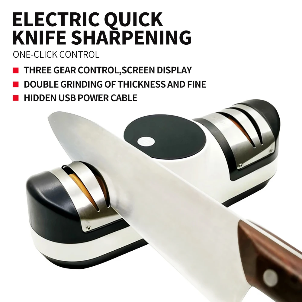 

Electric Knife Sharpener Multi-function Automatic Cut Sharpeners Adjustable for Kitchen Knives Tool Sharpening Cutter Grinder