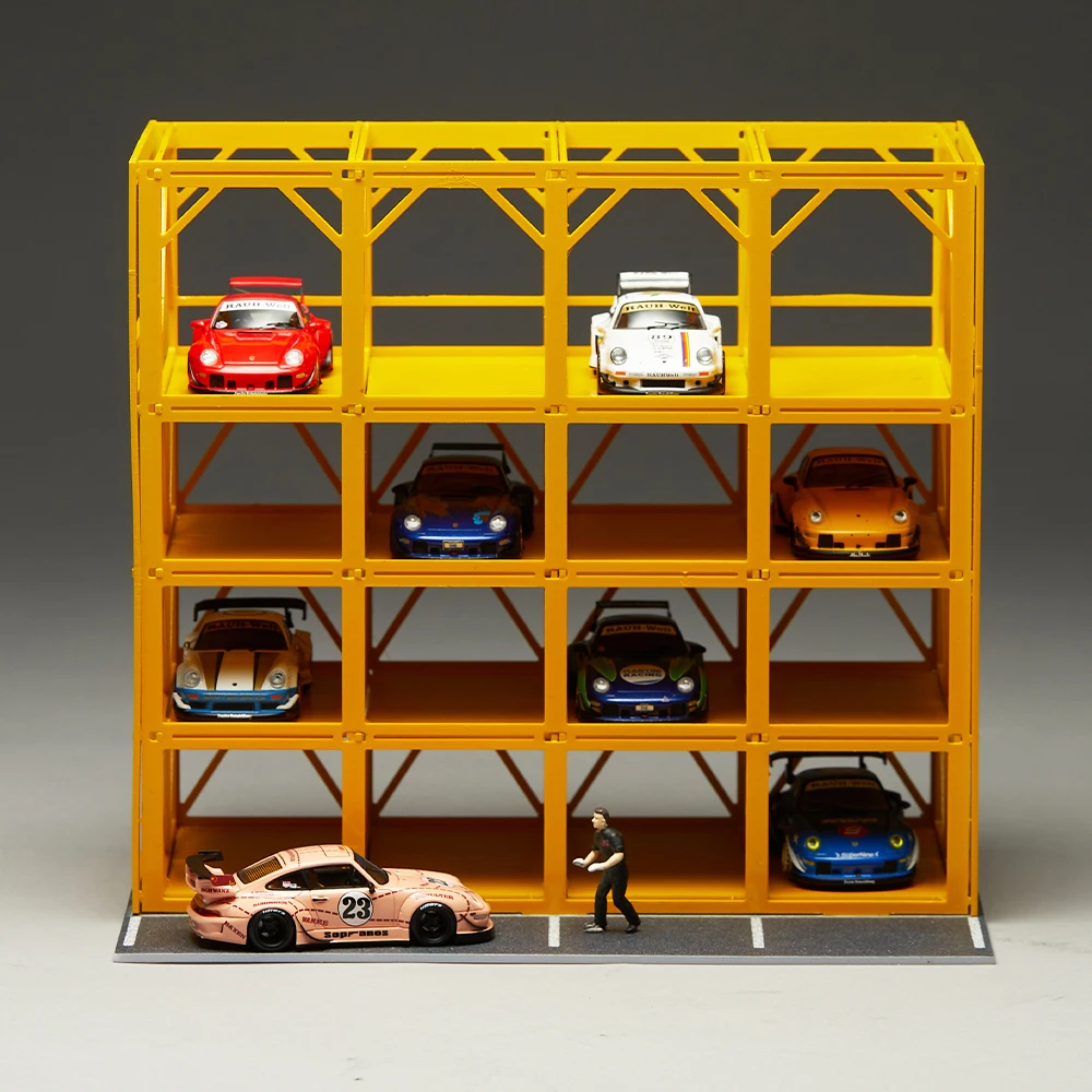 1/64 модель автомобиля парковка здание сцена украшение игрушка в подарок для