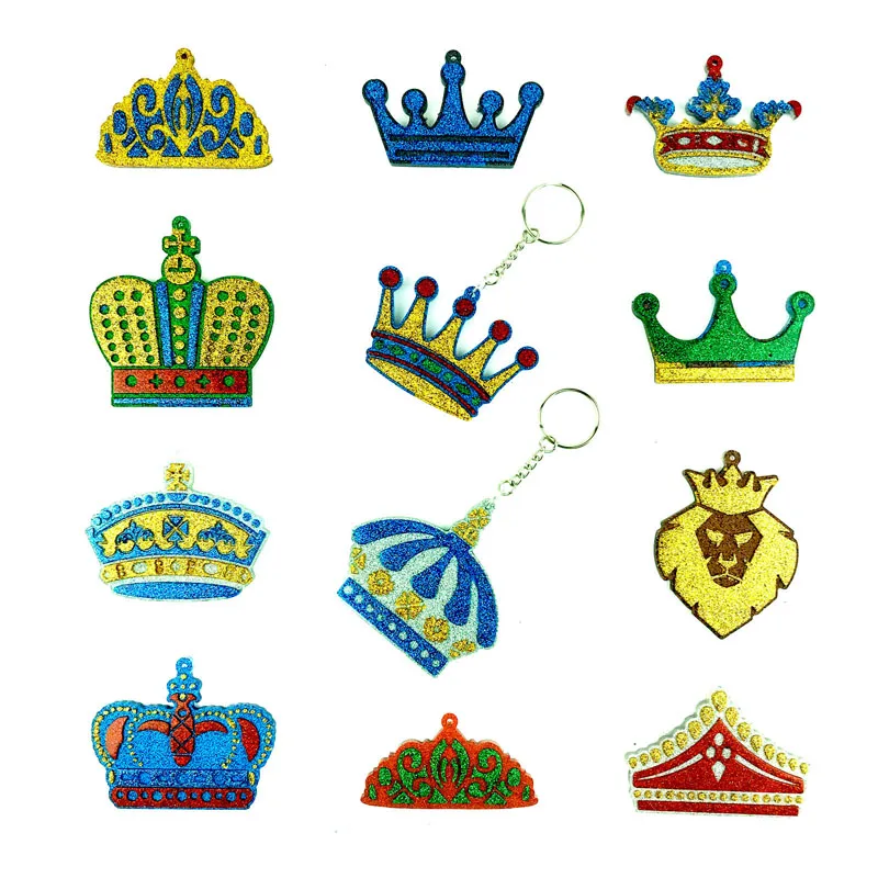 12 в 1 коронное кольцо-брелок форма из смолы для изготовления ключниц из эпоксидной силикона Молдавские ювелирные диадемы Бэг Чарм Крафт-инструменты.