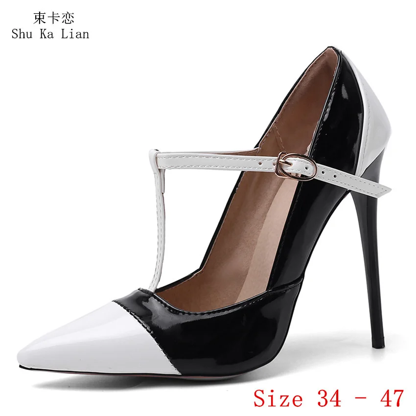 

High Heels Women Shoes 12 CM Pumps Stiletto Woman Party Wedding Shoes Plus Size 34 - 47