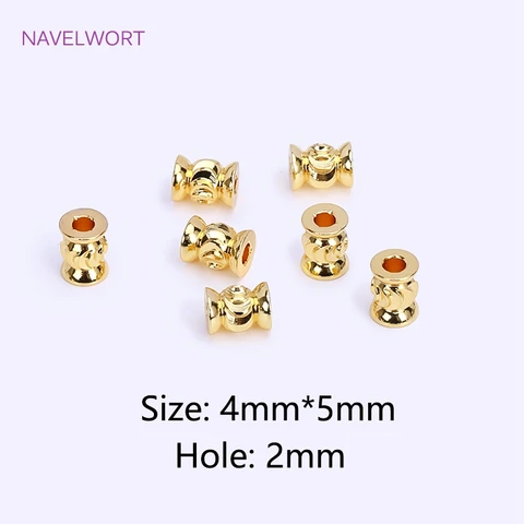 Фурнитура для бижутерии. Латунные бусины с золотым покрытием NAVELWORT