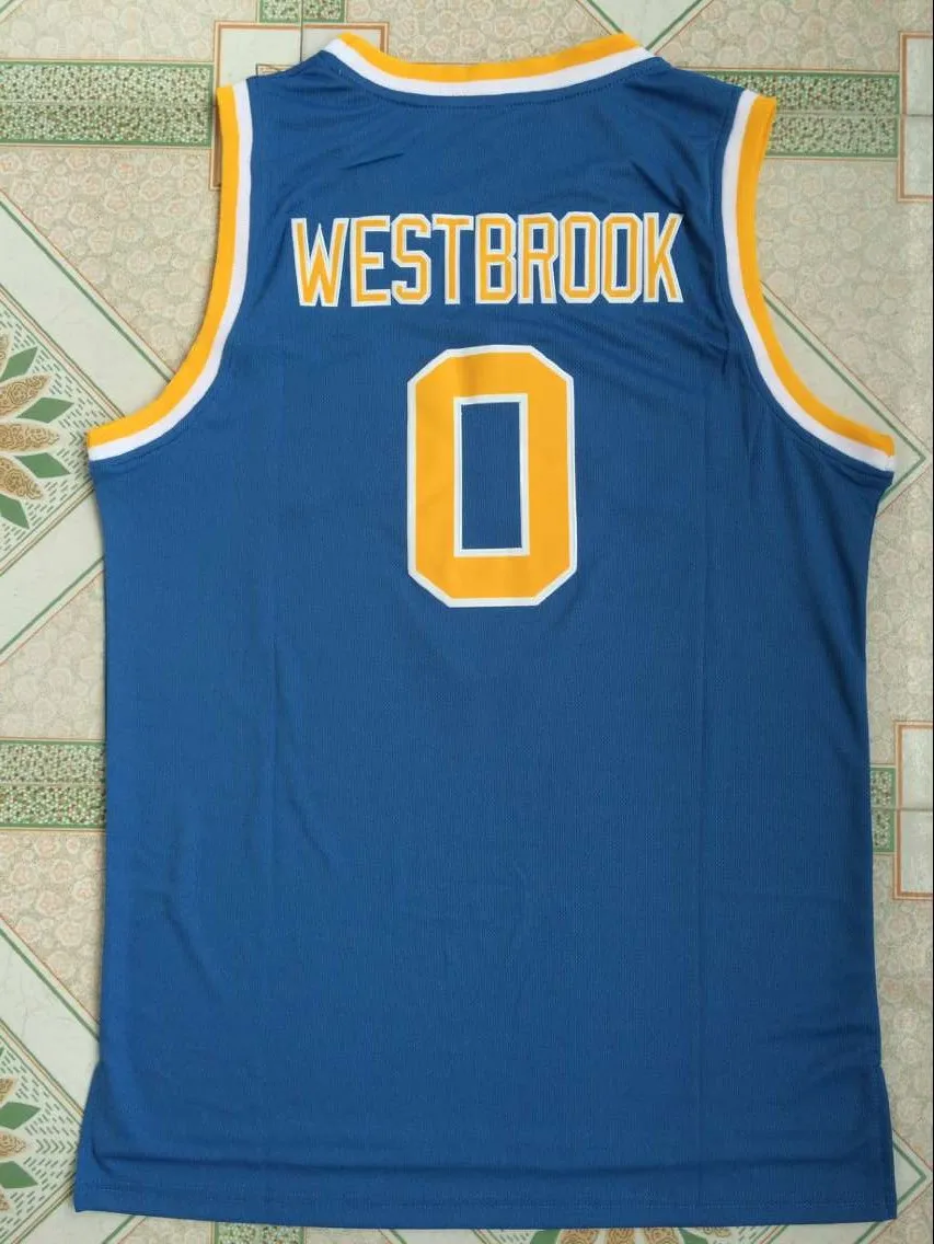 

0 Russell Westbrook 2 lonzo ball Retro Throwback Stitched Basketball Jersey Sewn Camisa Embroidery