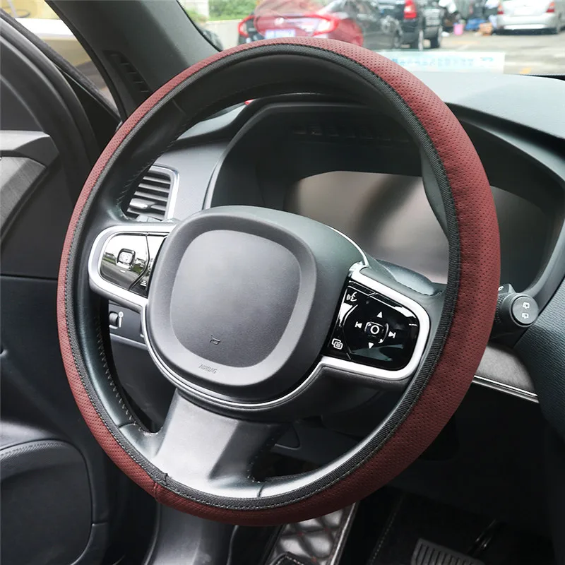 

Car Steering Wheel Cover 37-38cm Decora Breathable Anti Slip PU Leathe For Mazda 3 BP Alexa CX-5 CX5 CX 5 CX8 CX9 MX5 RF MX 5