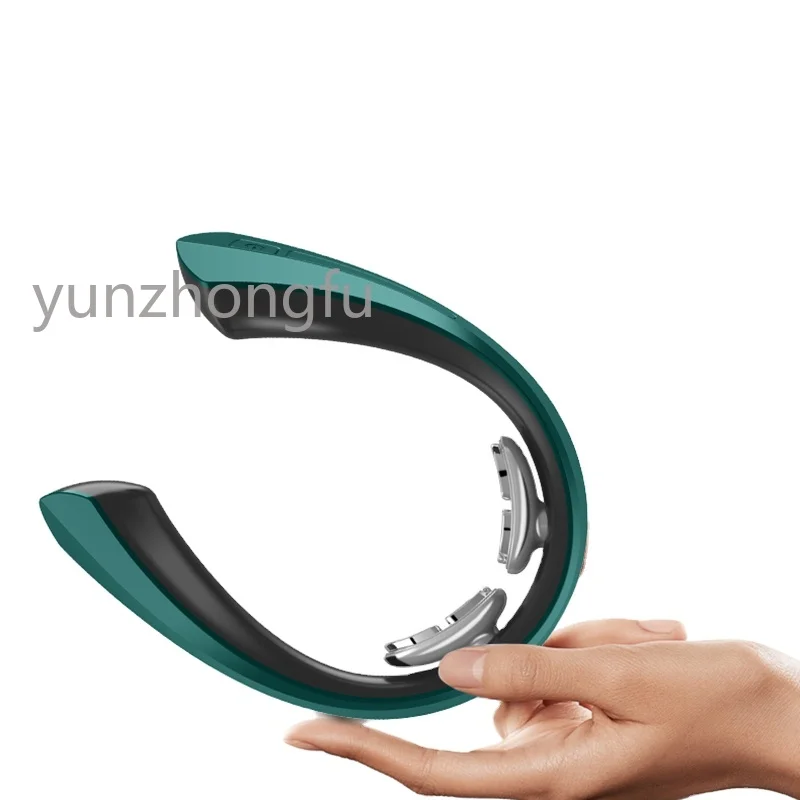 

wearable neck massager 4 Heads TENS EMS Pulse A4 Low Frequency 2 Grade Temperature Remote Control 2021 neck pain massager