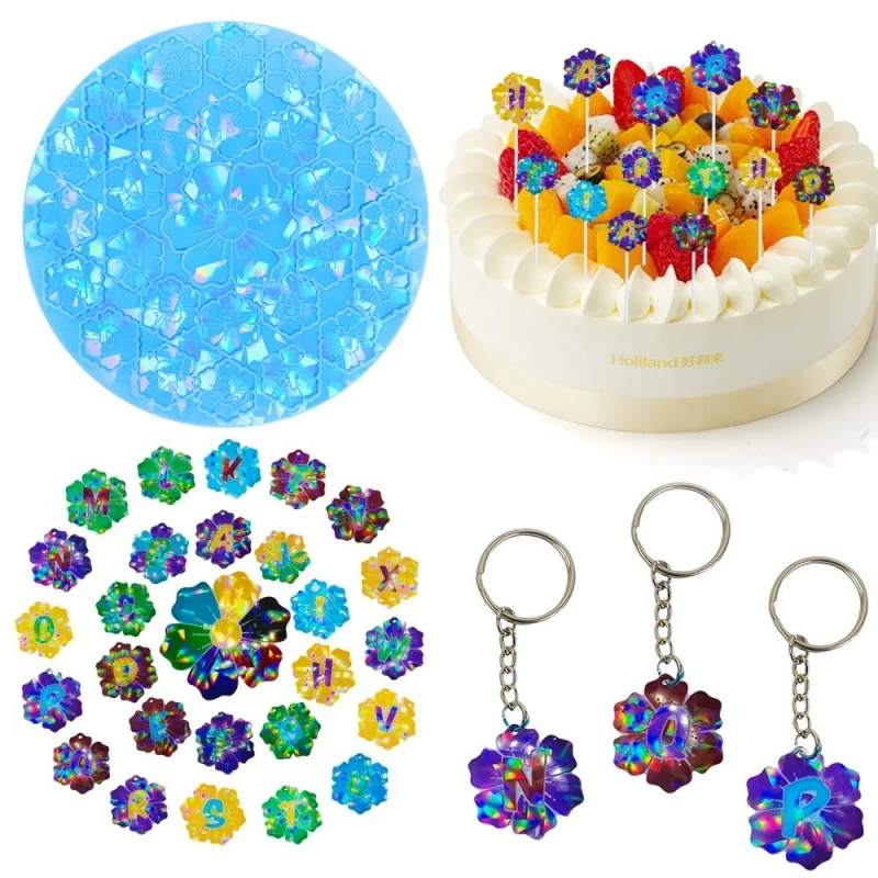 Голографическая круглая Цветочная искусственная силиконовая форма сделай сам