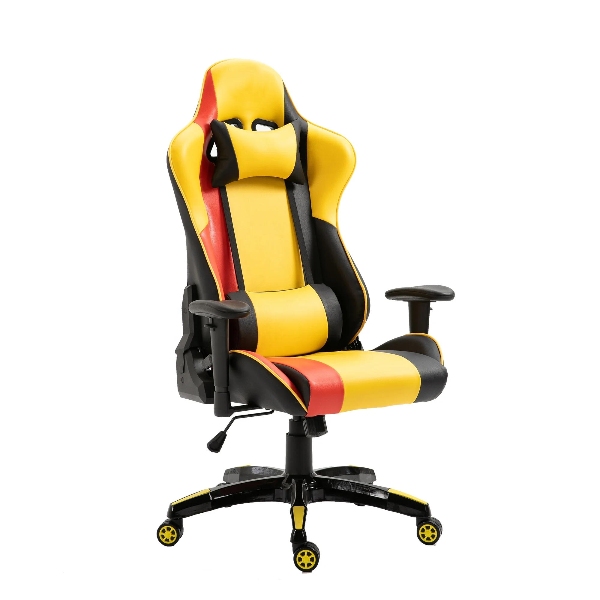 

Pc Office Racing Computer Reclining Leather Silla Gamer Black Yellow Gaming Chair