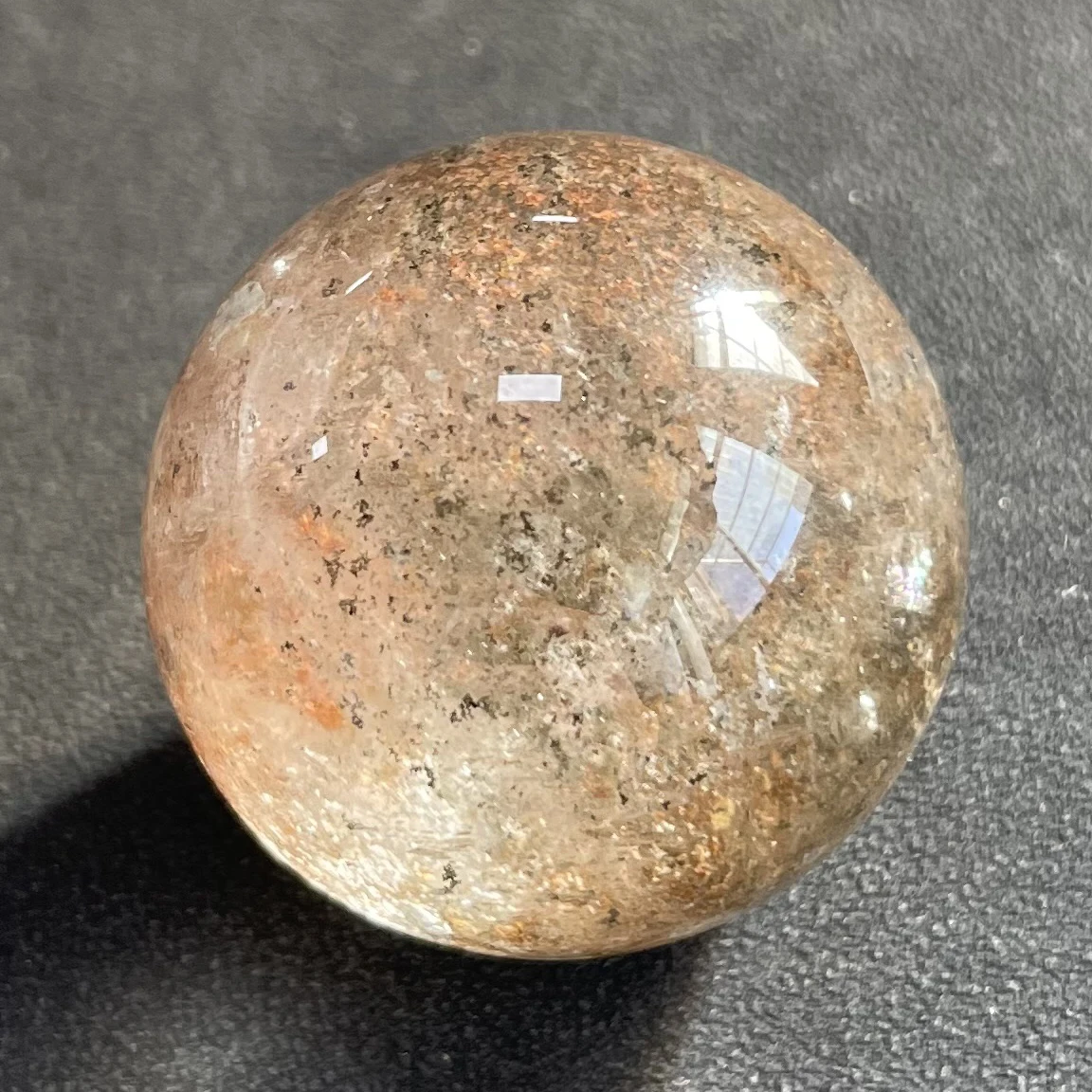 53 г натуральный хрустальный шар зеленое фантомное украшение полированная