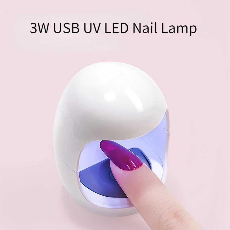 

Nail Dryer Mini 3W USB UV LED Lamp Nails Art Manicure Tools Pink Egg Shape Design 30S Fast Drying Curing Light for Gel Polish