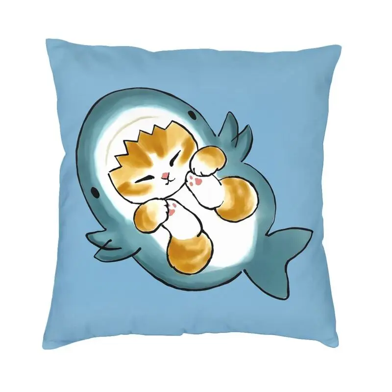 

Anime Cartoon Animal Cat Shark Cushion Covers Sofa Decoration Square Throw Pillow Case 40x40cm