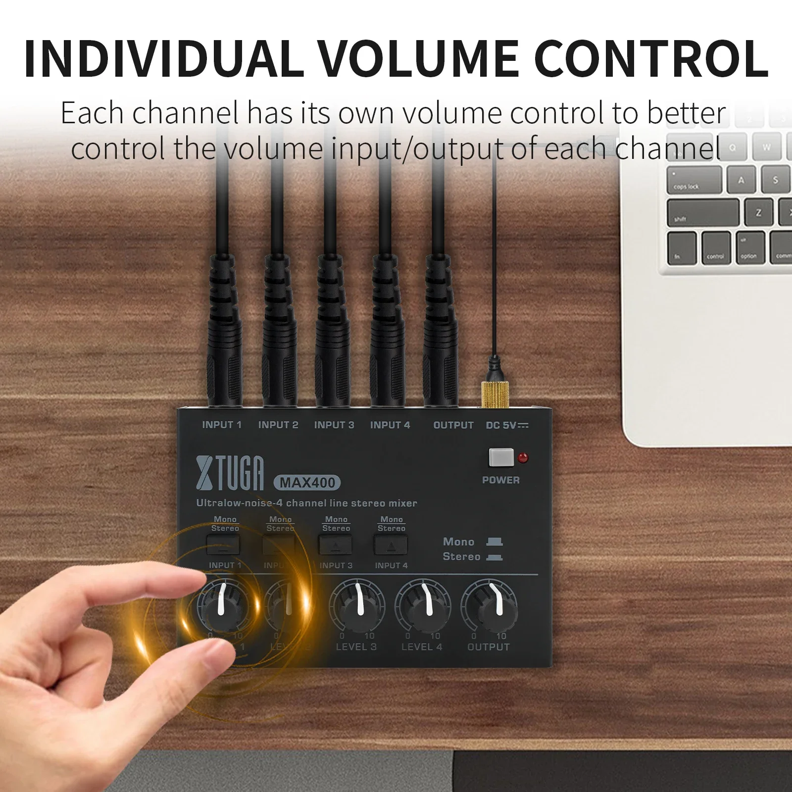 Профессиональный микшер XTUGA MAX400 4-канальный мини-стереомикшер интерфейс