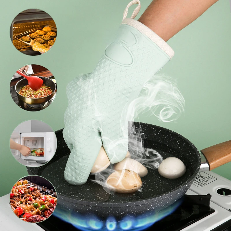 

1PC Silicone Anti-scalding Oven Gloves Mitts Potholder Kitchen Silicone Gloves Tray Dish Bowl Holder Oven Handschoen Hand Clip