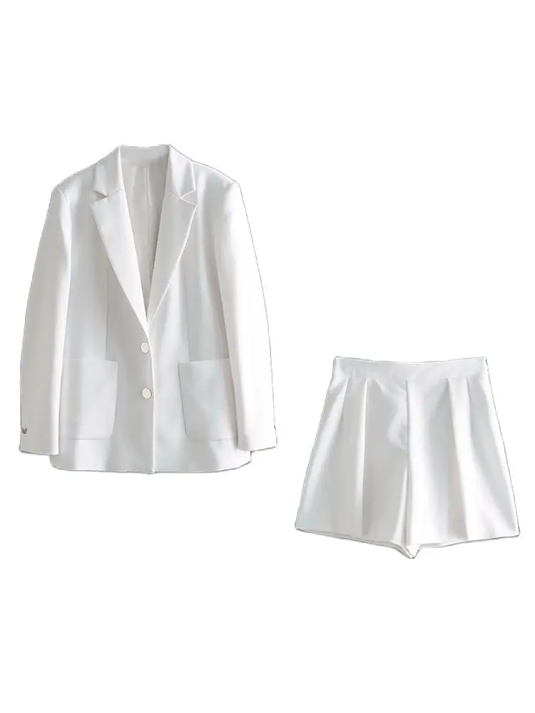 

ZAA Fall 2022 New Women's Fashion Retro Casual Lapel Single Breasted High Quality Cuff Button Office Long Sleeve Suit Jacket