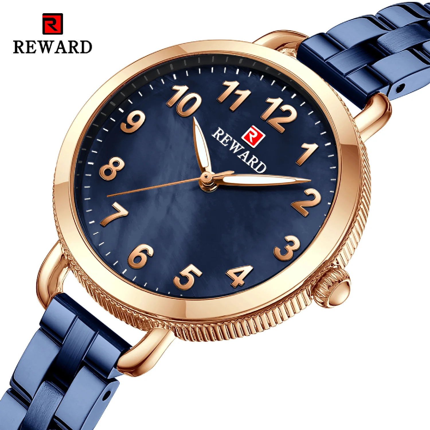 

REWARD Brand Women Wristwatch Top Luxury Ladies Quartz Watch Waterproof Stainless Steel Women's Watches Gift Clock With Box