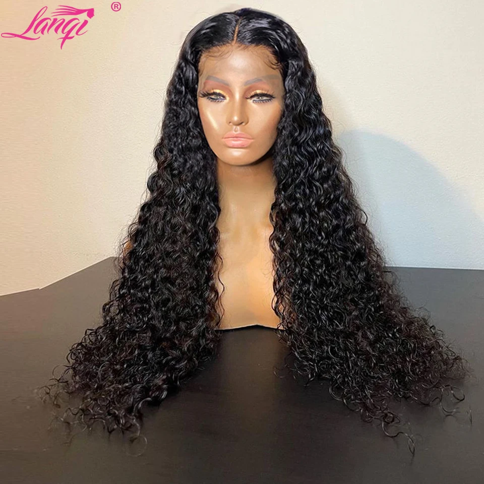 Afro Kinky Curly 13x4 Lace Frontal Human Hair Wigs Brazilian Glueless Lace Front Wig Sale Curly Deep Wave Frontal Wigs For Women