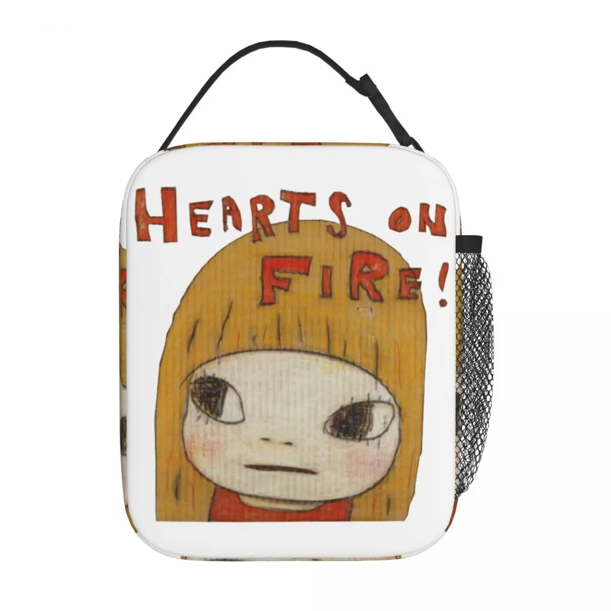 

Yoshitomo Nara Hearts On Fire Insulated Lunch Bags School Storage Food Box Leakproof New Arrival Thermal Cooler Lunch Box