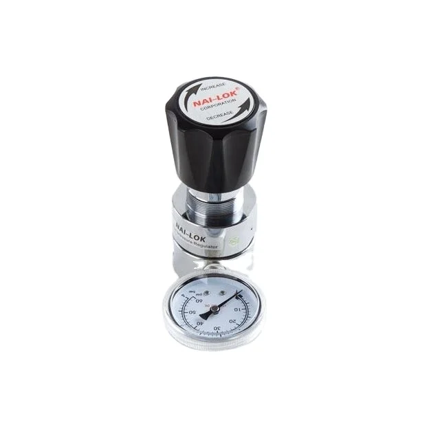 

Single stage 500 psi pressure regulator with one gauge for special gas