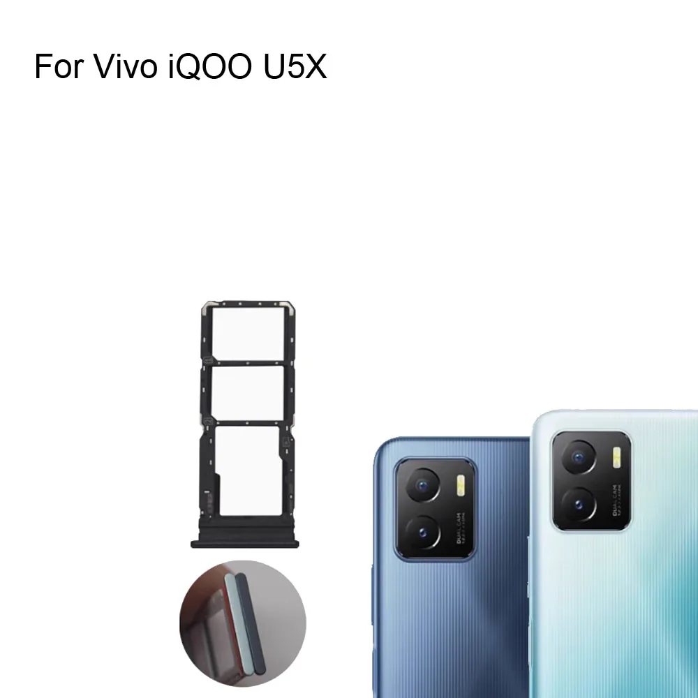Фото Для Vivo iQOO U5X новый протестированный держатель SIM-карты лоток слот для карт для Vivo iQOO U 5X запасные части №1