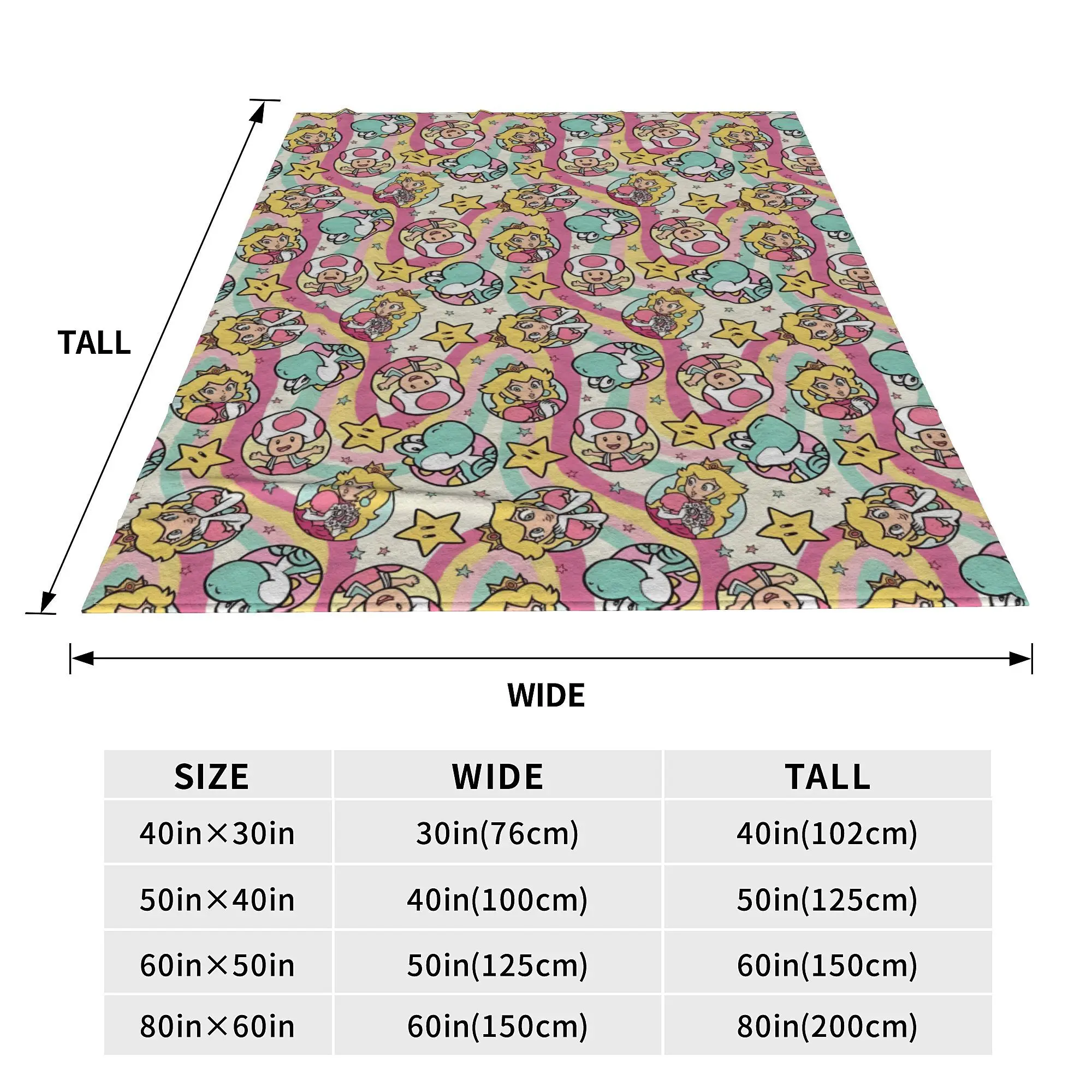 Одеяло с героями мультфильмов Супер Марио флисовое весенне-осеннее персиковое