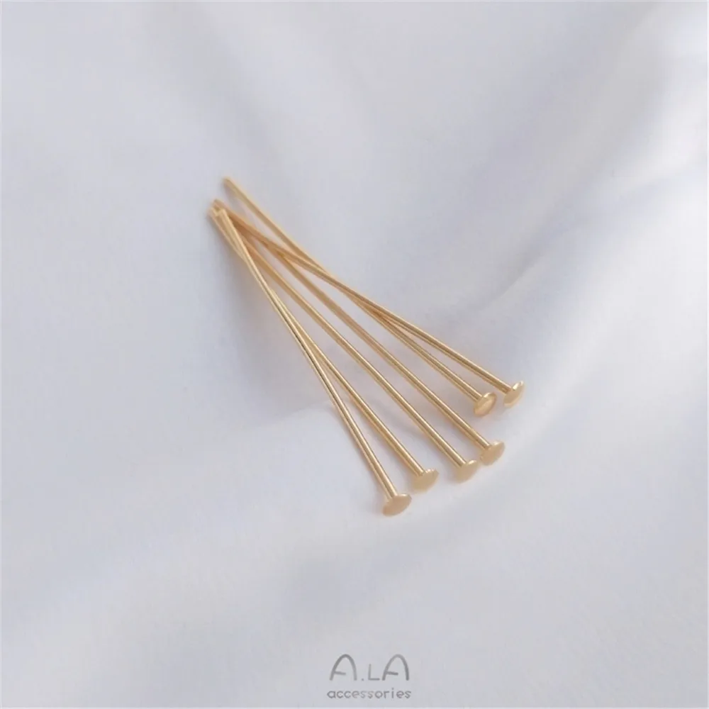 

Real 14K Gold Plating Curved big head t-needle manual beading needle DIY Bracelet Earring Necklace Jewelry material accessories