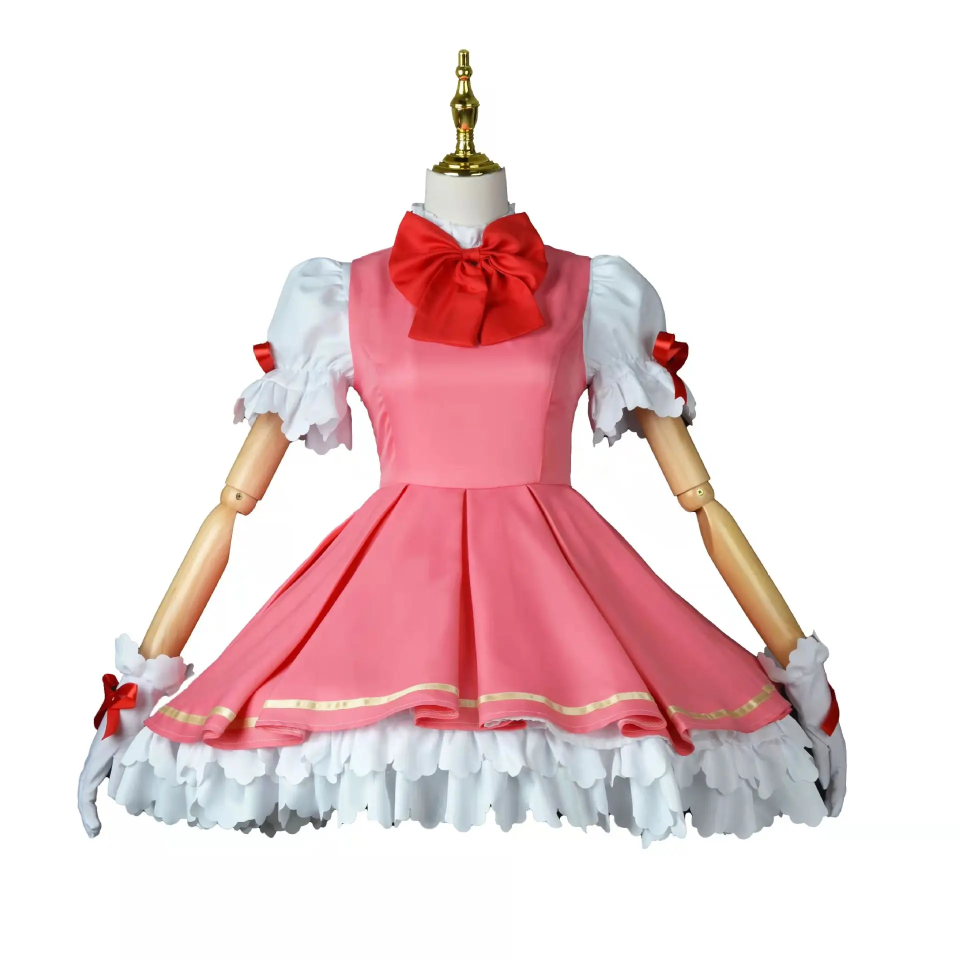 Variedad Sakura Encanto niña vestido Cos ropa traje Sakura rojo y blanco batalla traje Cosplay Anime disfraz