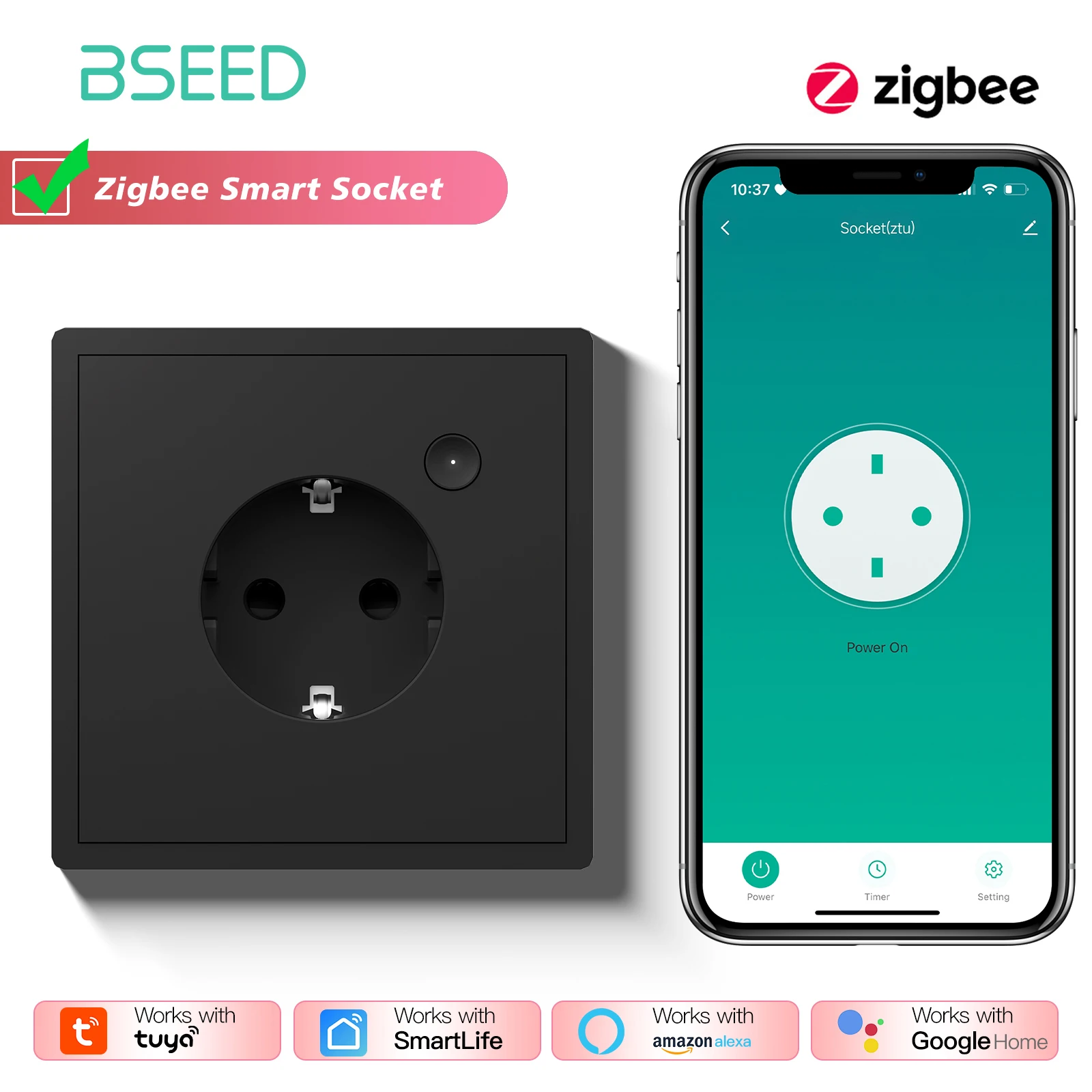 Умный кнопочный переключатель BSEED 1/2/3/4 Gang