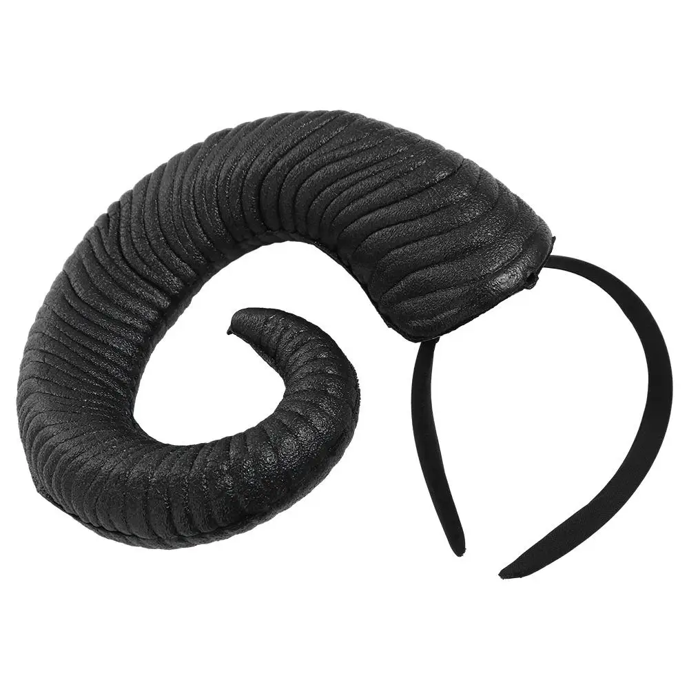 Забавная повязка на голову из искусственной кожи Хэллоуин с рогами демона