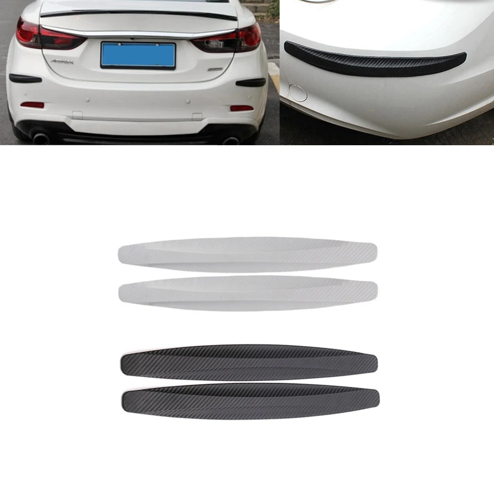 

2Pc 40x5CM Car Bumper Protector Guard Anti-Scratch Strips Sticker 4PCS 14x2.5CM Car Door Protection Anti-collision Body Protect