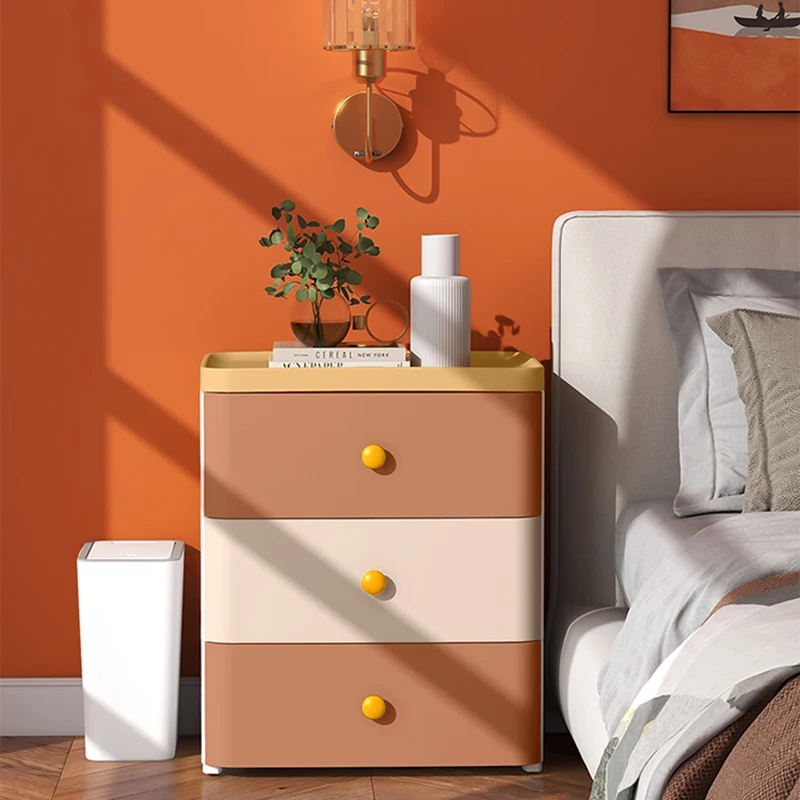 

Auxiliary Multifunctional Nightstands White Genuine Wood Cabinet Bedroom Fashion Mesitas De Noche Dressers Furniture YYY45XP