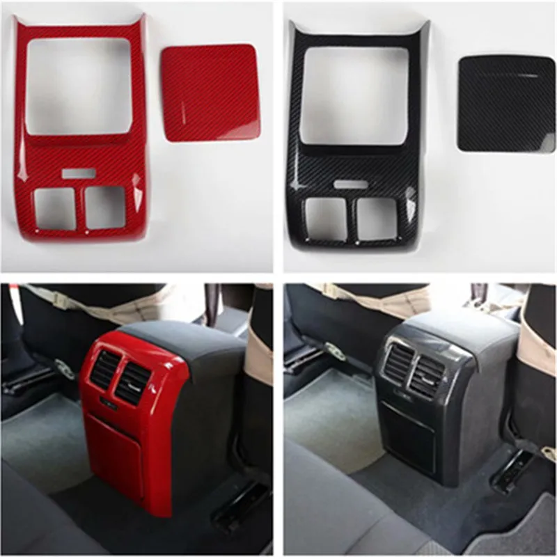 

Car stickers ABS carbon fiber grain rear air conditioning outlet decoration cover for 2009-2013 Volkswagen VW golf 6 MK6