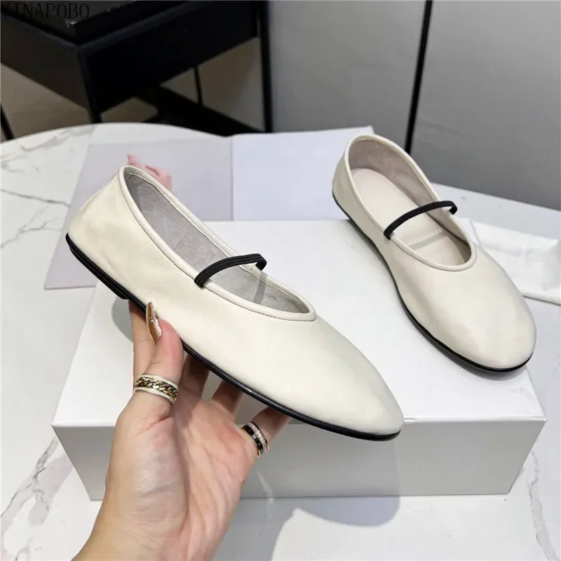 Дизайн на резинке весенне-осенние женские туфли плоской подошве танцевальная