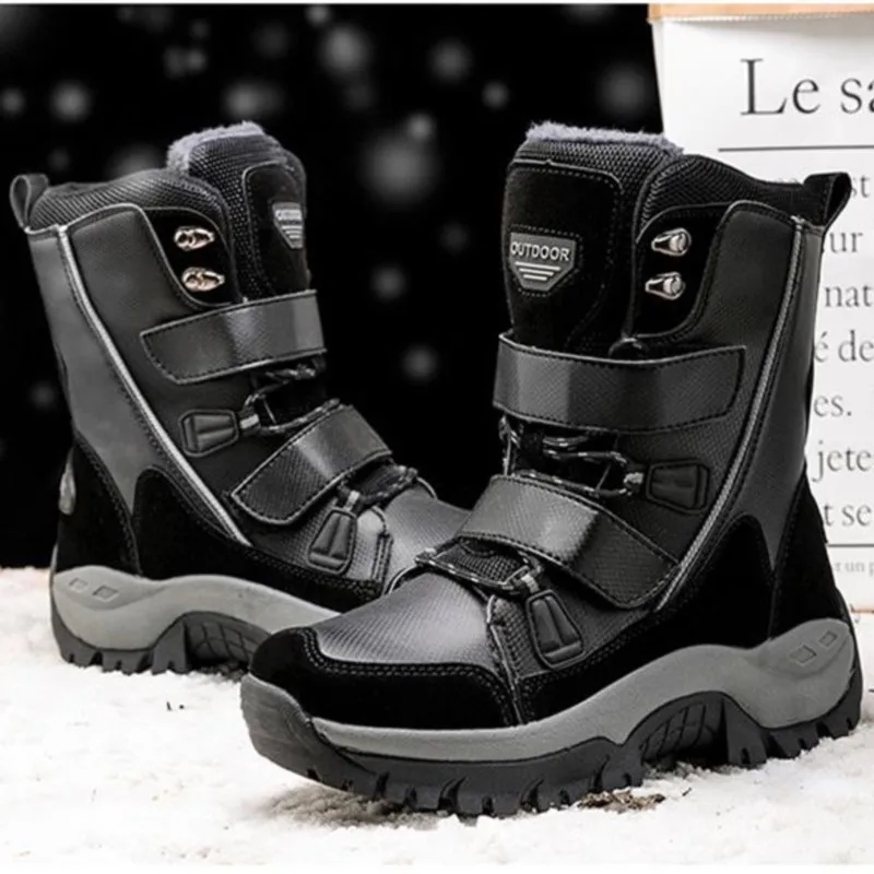 

Ботинки женские плюшевые на шнуровке, мягкие водонепроницаемые ботильоны на платформе, зимняя обувь