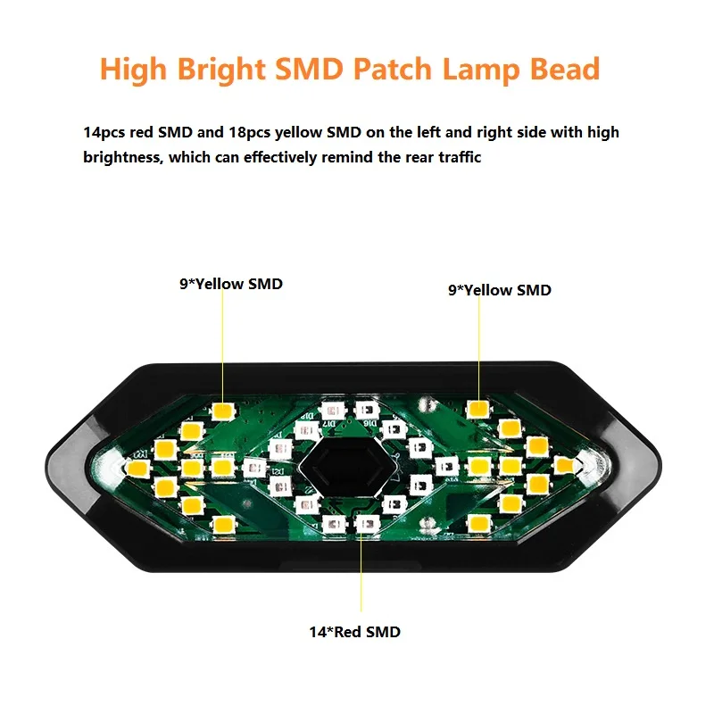 Беспроводной сигнал поворота с дистанционным управлением Задний для велосипеда