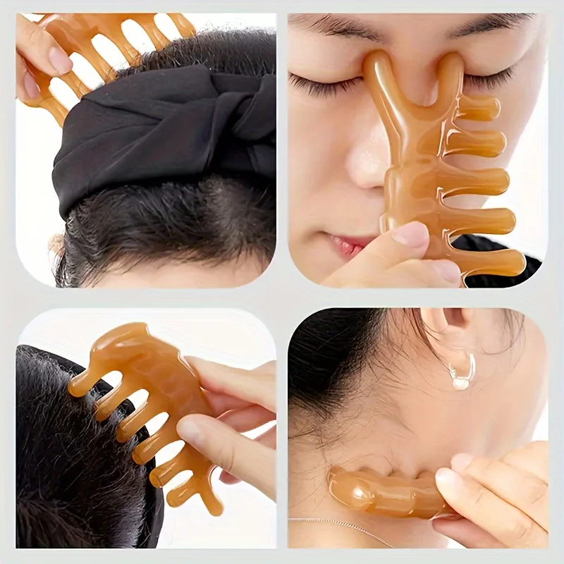 Набор Из 3 Предметов Для Массажа Гуа Ша Скребки Лица Смолы Расслабления Мышц