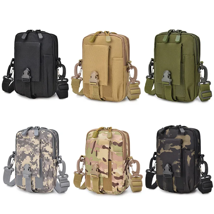 

EDC Molle Bag Purse Double Layer Outdoor Waterproof Military Waist Fanny Pack Men Phone Pouch Camping Hunting Tactical Waist Bag