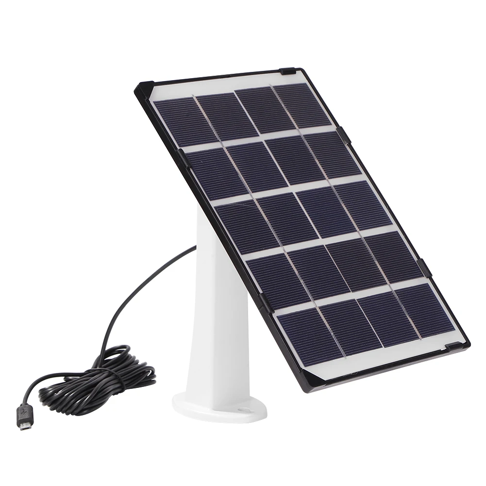 

10W 5V Solar Panel 3m Charging Cable with Micro USB Output for Security Camera IP CCTV Dome Mini Camera/Home Light System