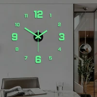 new creative luminous 3d classic or roman numeral and artistic for living room diy wall sticker clock exquisite house decoration