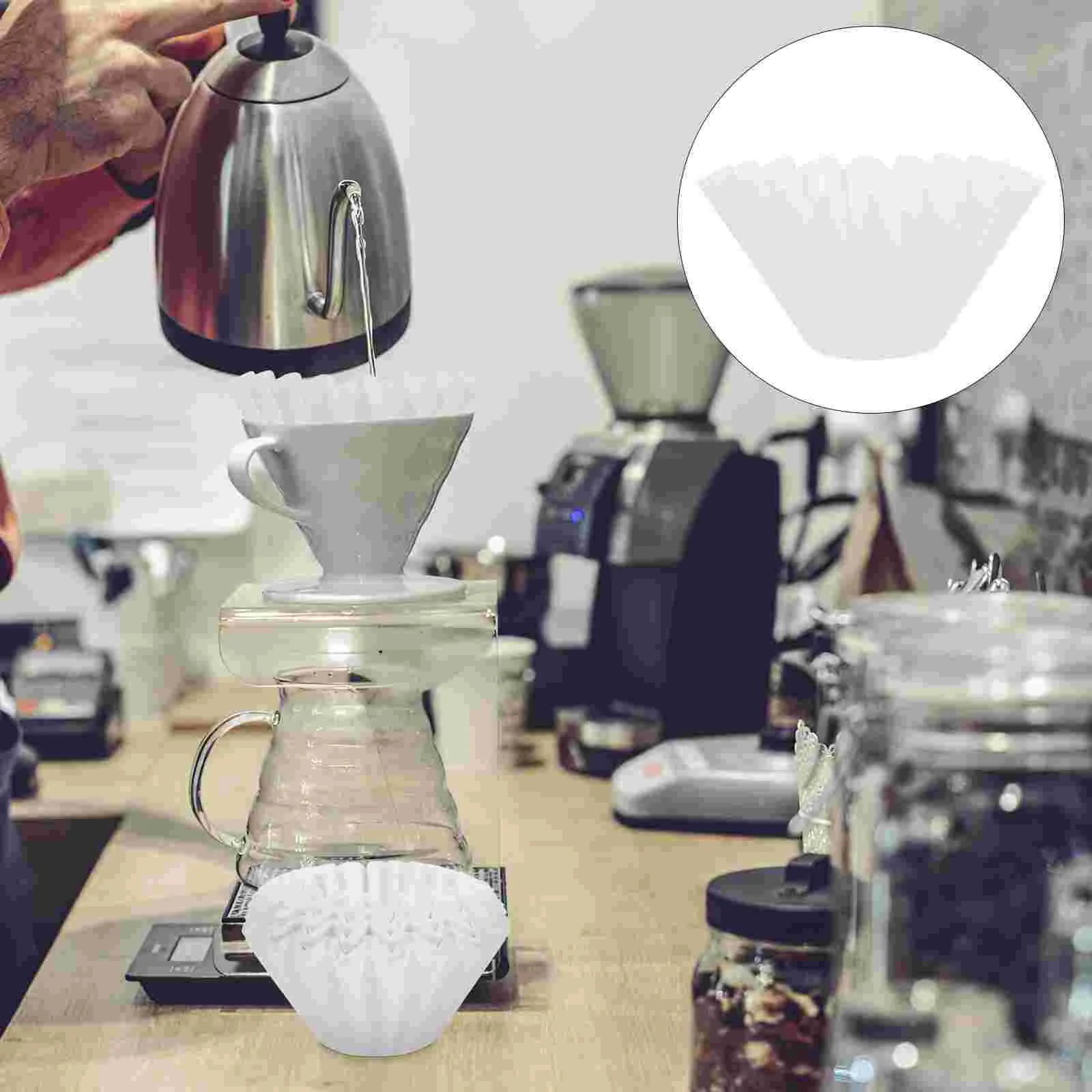 50 шт. фильтр для кофе капельного типа ручная работа бумажная чаша торта чашки